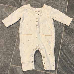 Pehr Cream Star & Moon One-Piece Romper